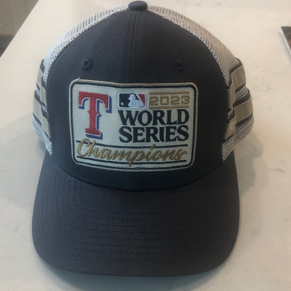 47 Brand Navy and White Texas Rangers World Series Champions Hat